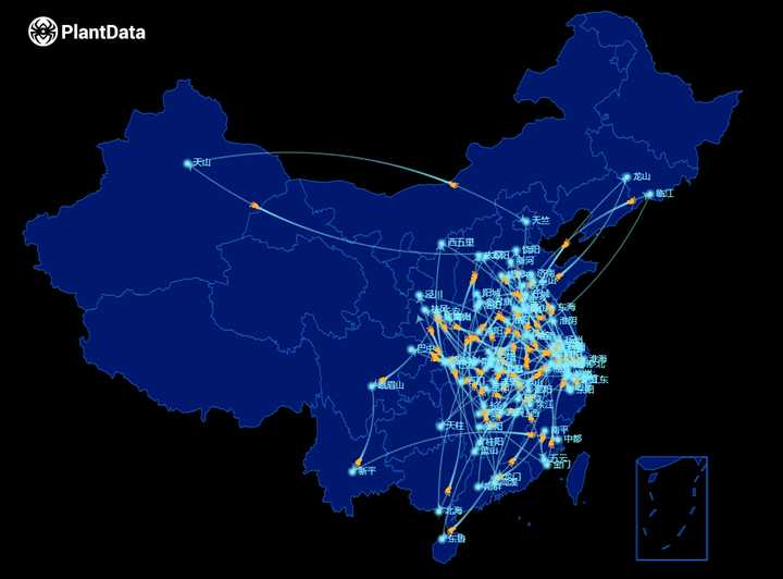 李白旅行轨迹图来源:plantdata知识图谱