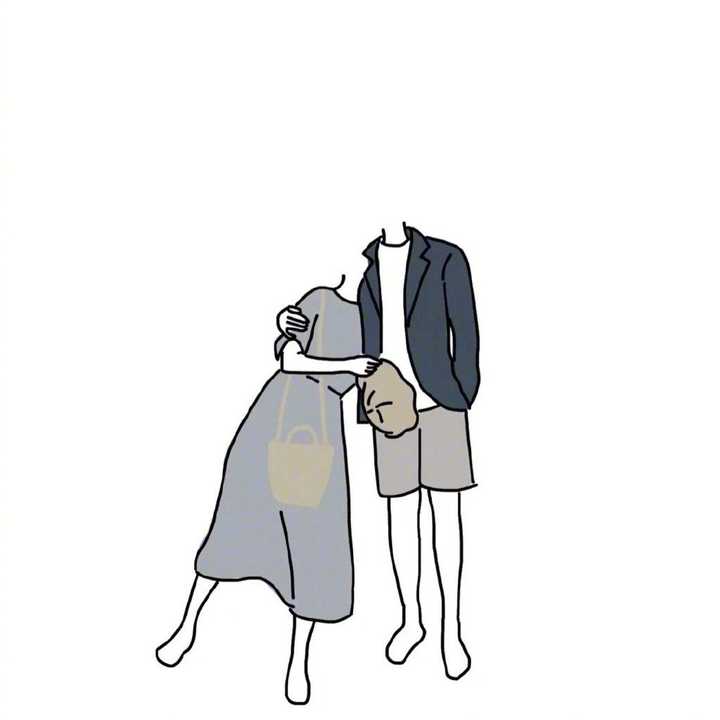 有没有好看的双人无头小人抠图素材?