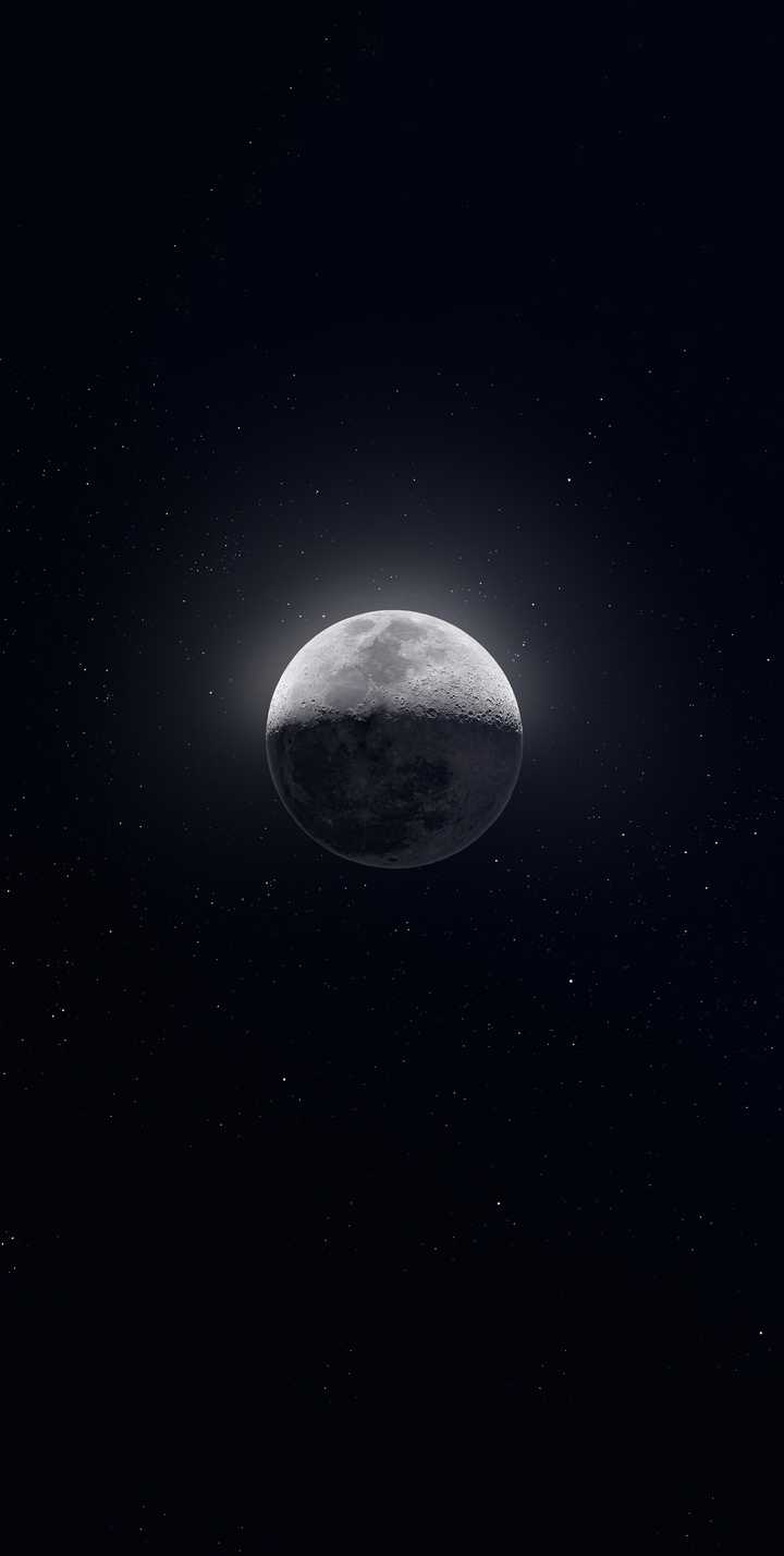 这张用作壁纸超级酷,根据手机屏幕亮度,月亮也会跟随发生变化,这张图