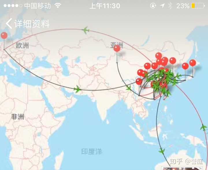 哪里可以看到个人所有航班飞行线路图?像下图这样?