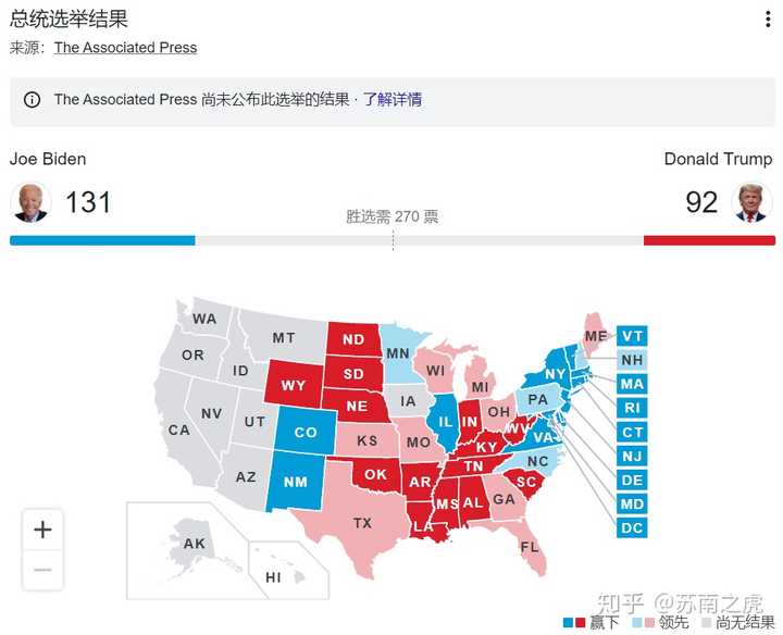 2020美国大选结果地图,2020美国大选选情地图 2020年美国大选选举日投票正式开始关键州的结果可能出现哪些走向是否