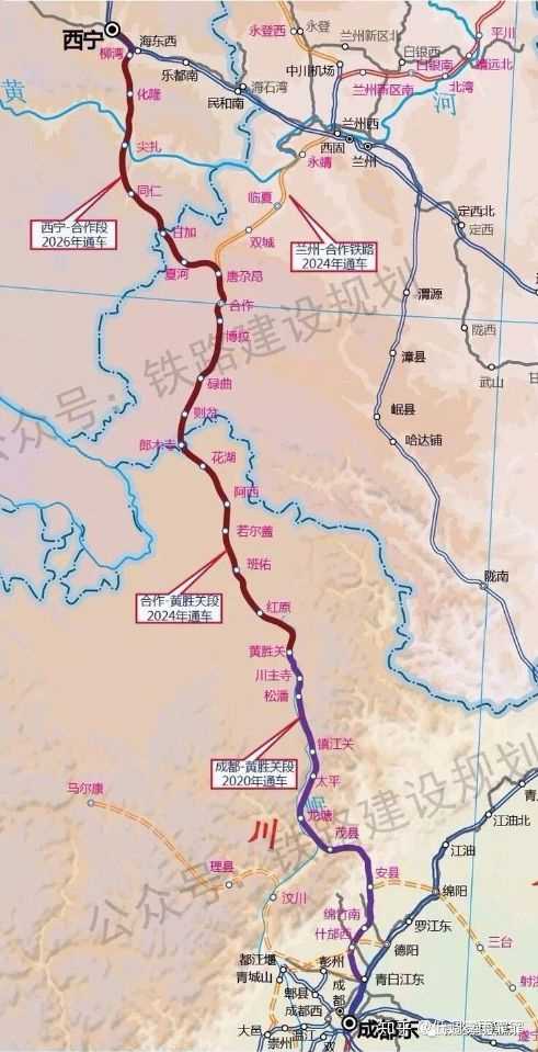 甘肃这边赶紧修个兰合铁路找补一下,用这个形式完成"成兰铁路".
