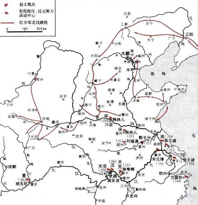 群雄割据,基本都把元王朝当傻子刷,没几个怕它的.