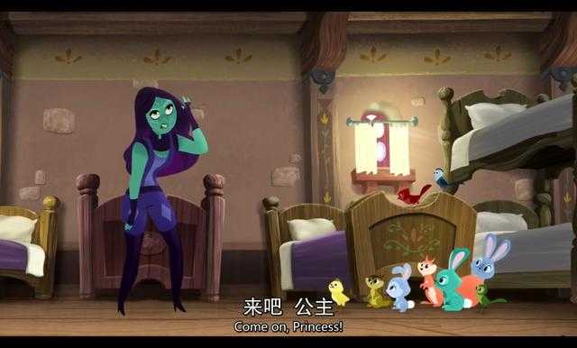 卡魔拉穿越到了 迪士尼传统公主动画世界.