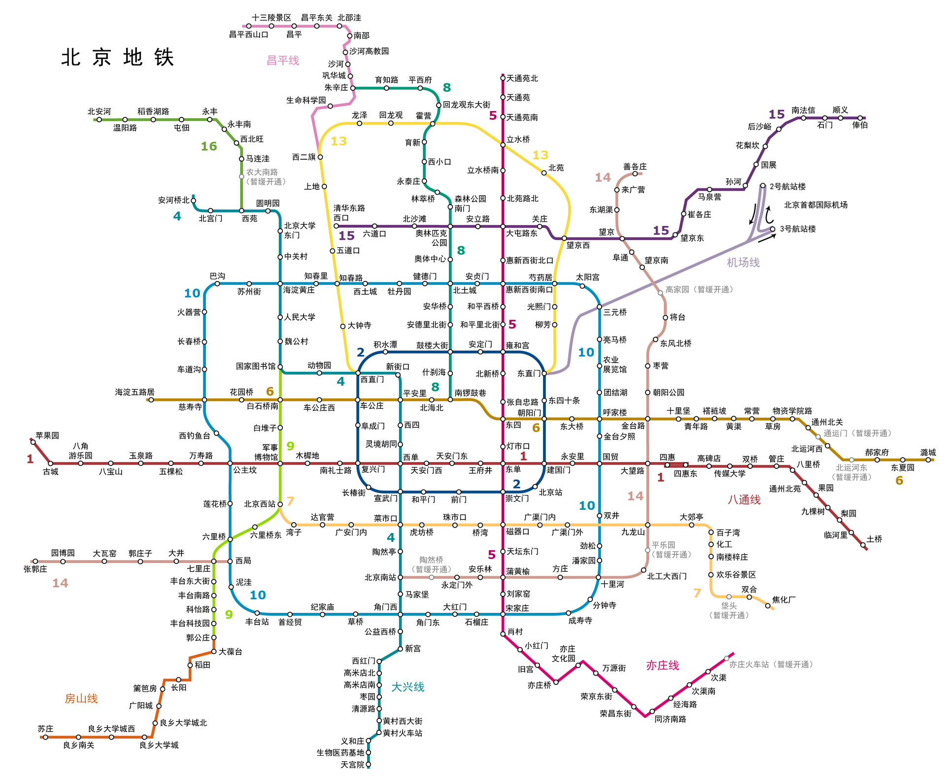 快北京地铁网现在长这样2021年长这样可是大家还记得10年前北京还只有