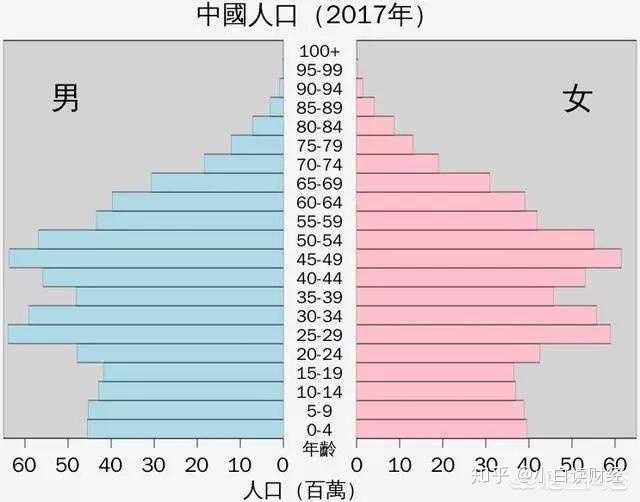 下面是中国的"人口年龄结构图"