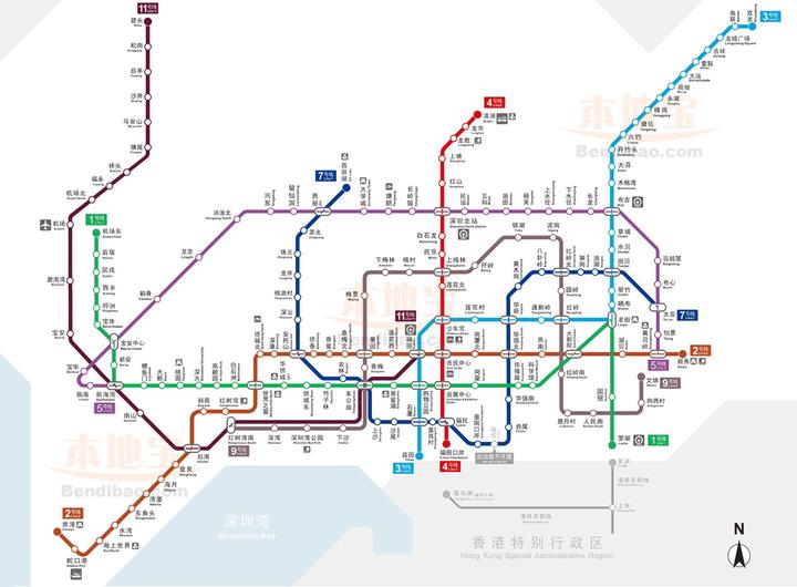 从深圳北坐地铁直接到深圳东,5号线.