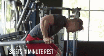 动作3 胸肌臂屈伸 宽握双杠的一种臂屈伸,主要锻炼胸大肌下侧.