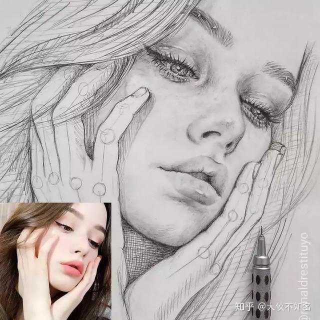 笔下的素描美女,画得比照片还美