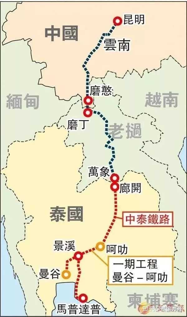 2021年中老铁路建成通车后,这段将成为"卡脖子"路段,泰国政府不知道能