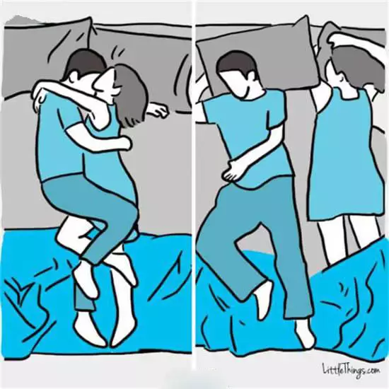 情侣一起睡觉的时候怎么睡姿势比较舒服(不是ooxx)?