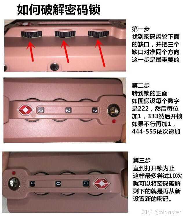 这个行李箱密码忘了怎么打开密码锁?