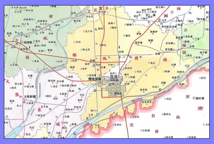 山东莘县樱桃园镇地图 详细可看