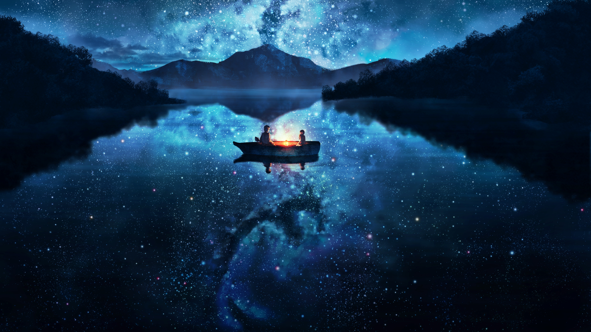 醉后不知天在水,满船清梦压星河.