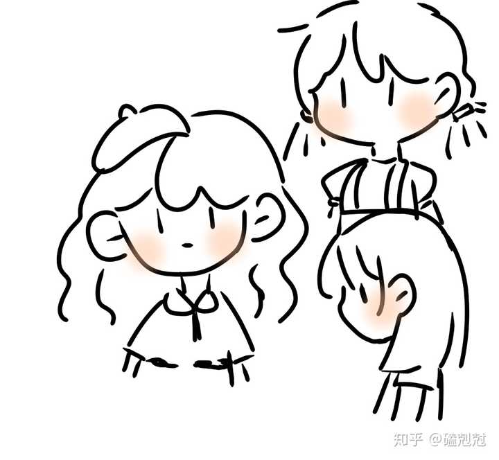 女孩子简笔画可爱彩色 小女孩简笔画彩色
