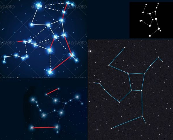 为什么网上搜索同一星座的星象图会给出不同的图,有的