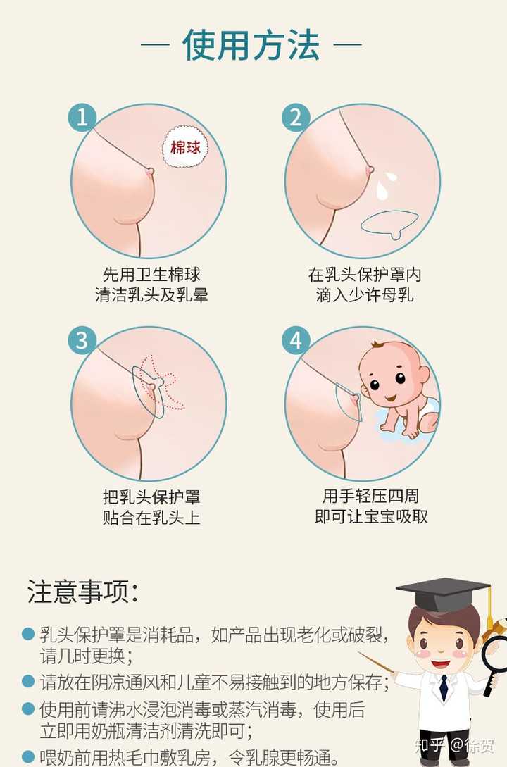 上乳头罩,可以理解为给乳头加一个屏障,娃没有直接吸到乳头,但是负压