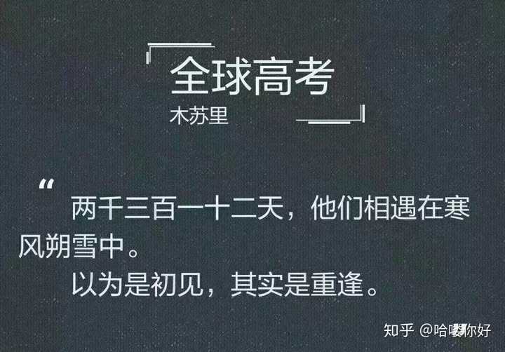 小说《全球高考》里面有什么经典的语录吗?