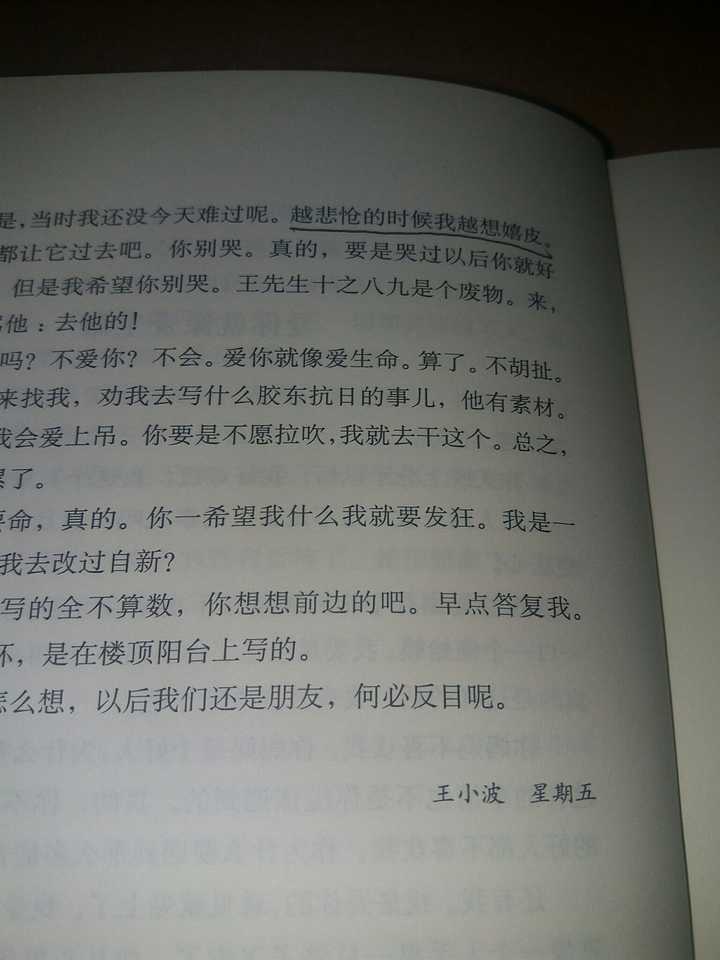 王小波有哪些经典句子?出自哪里?