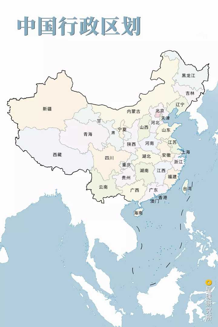 中国有34个省级行政区,333个地级行政区,2851个县级行政区.