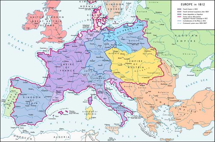 这是拿破仑时代全盛的法兰西帝国