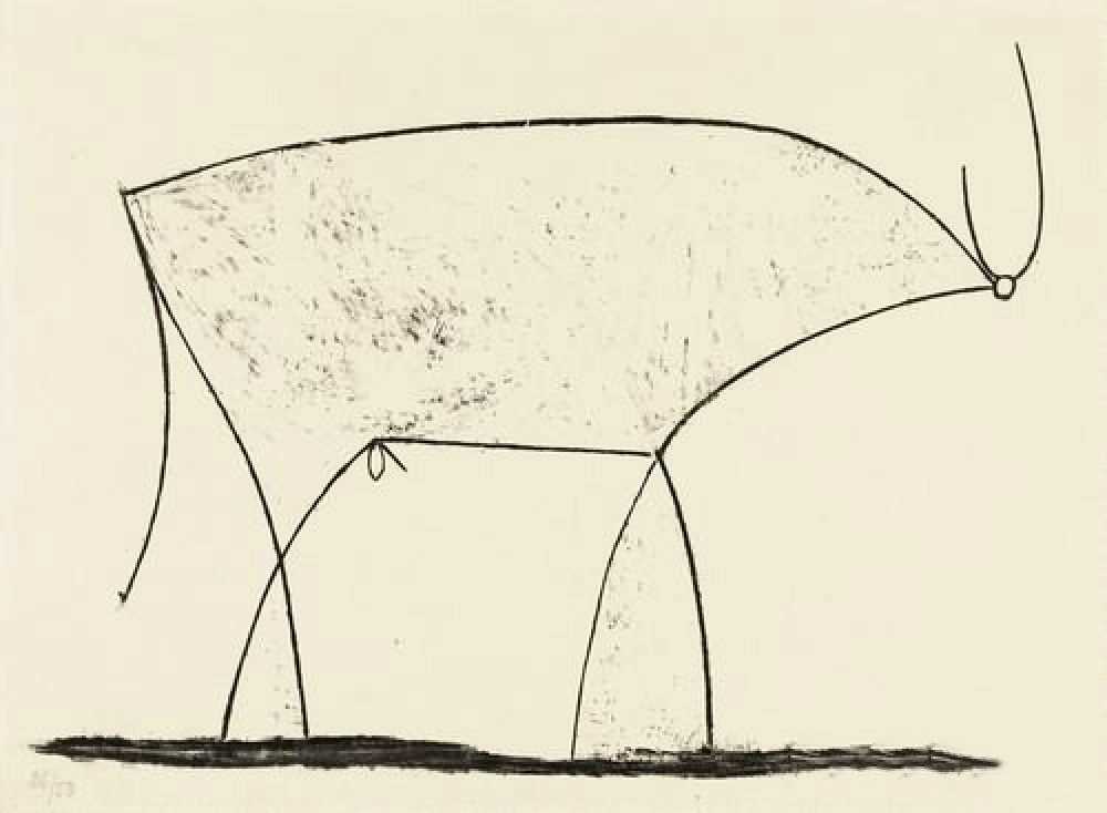 极简的线条勾勒出的有意思的图画,推荐毕加索画的公牛系列毕加索画