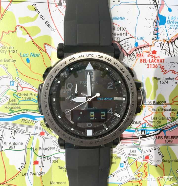 特别是这个型号:casio pro trek triple sensor analog-digital tough