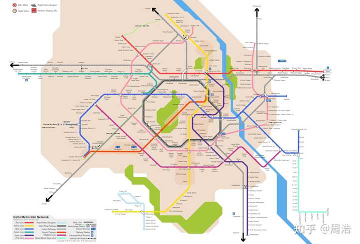 德里地铁图