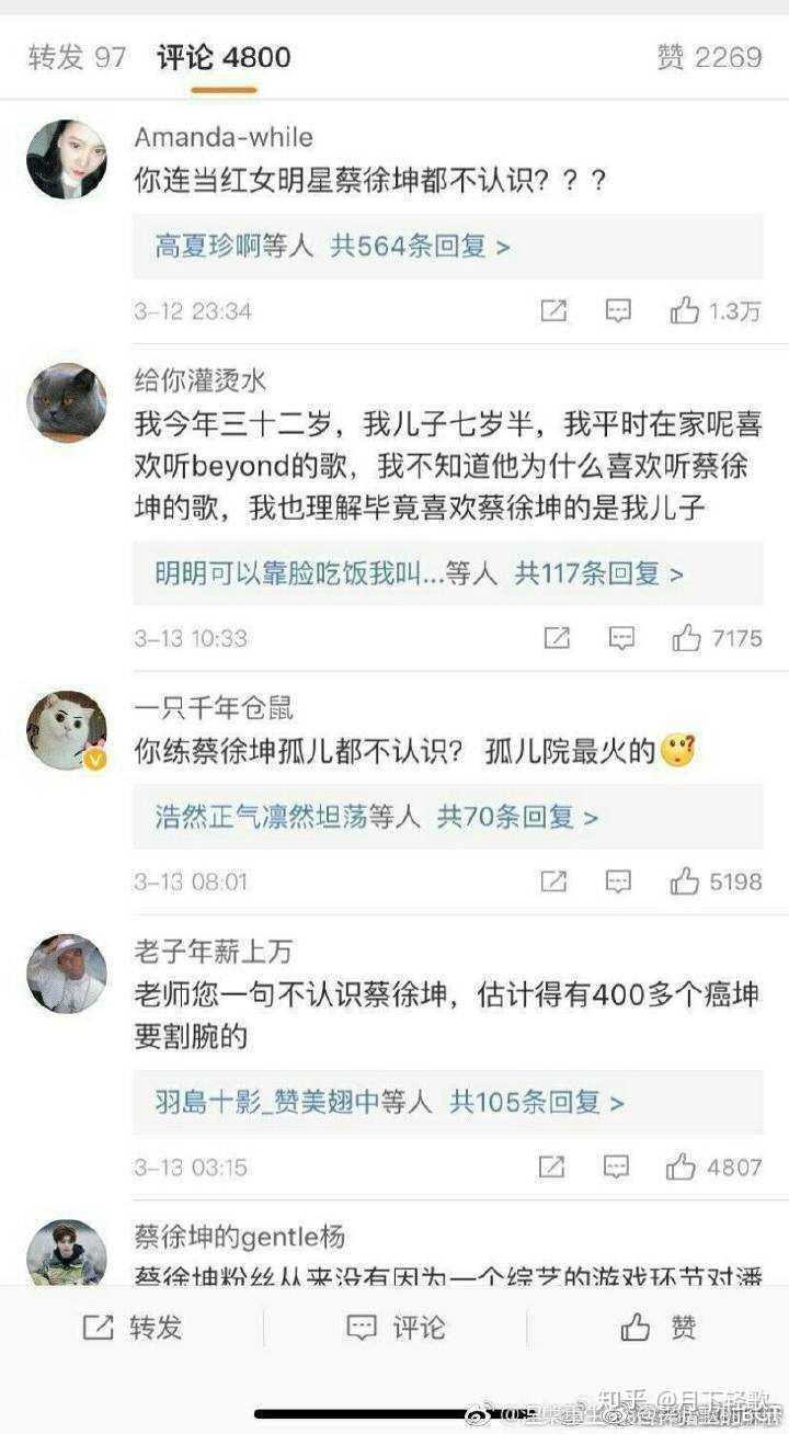 如何看待潘长江因为不认识蔡徐坤,微博被蔡徐坤黑粉轰炸?