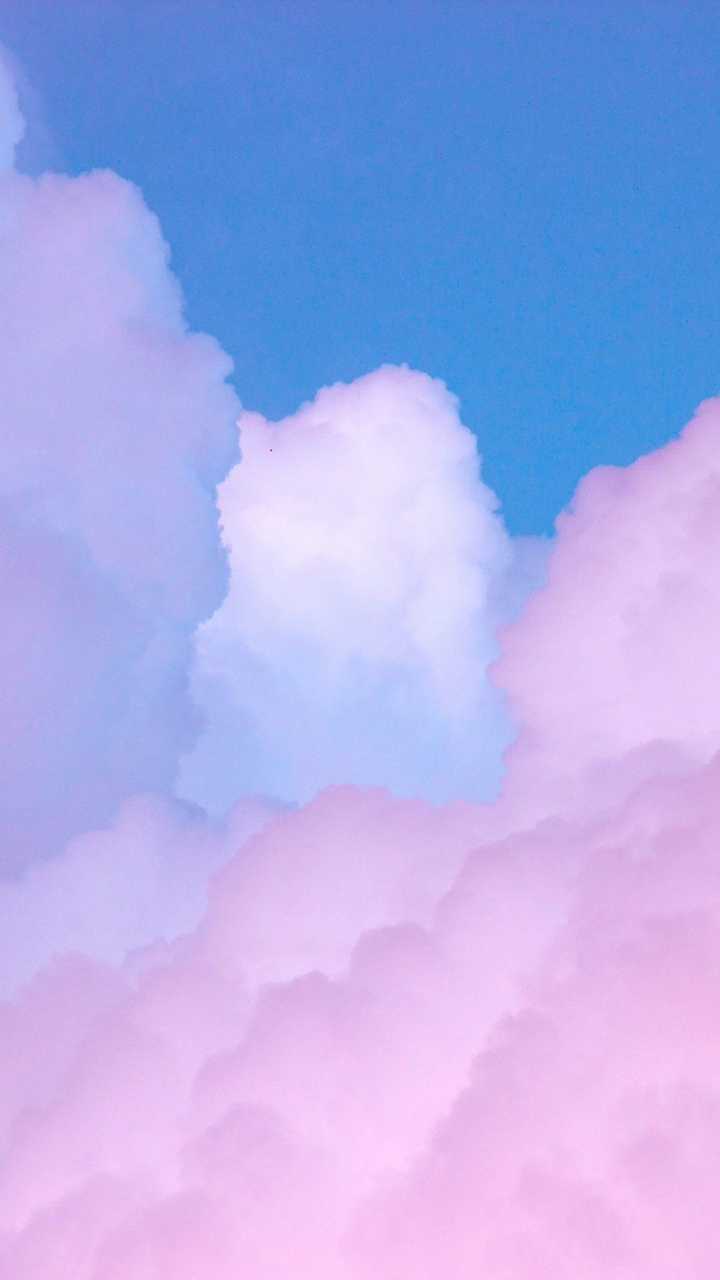 有没有关于云的壁纸 那种很温柔缱绻的感觉 灰粉 灰蓝