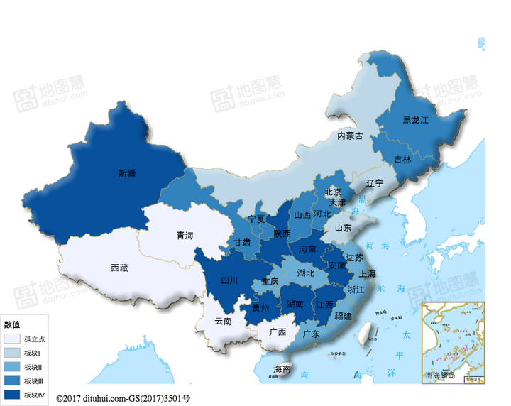 第二种方案,使用地图慧网点标记的地图模板,可以在每个省市进行网点的