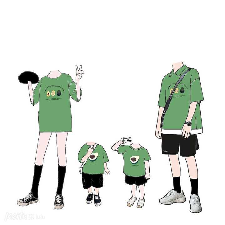 有没有好看的双人无头小人抠图素材?