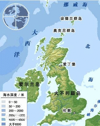 英吉利海峡最狭窄处仅有百余公里,而苏格兰—设德兰群岛—挪威