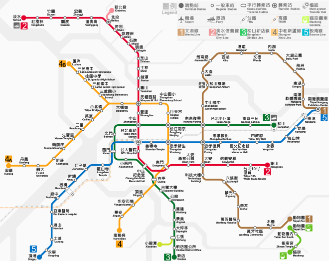 这是大家公认一线城市地铁运营线路图 台北捷运运营长度131公里,上海