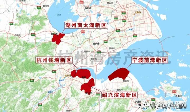 浙江省率先批复了四大省级新区—— 杭州钱塘新区,湖州南太湖新区