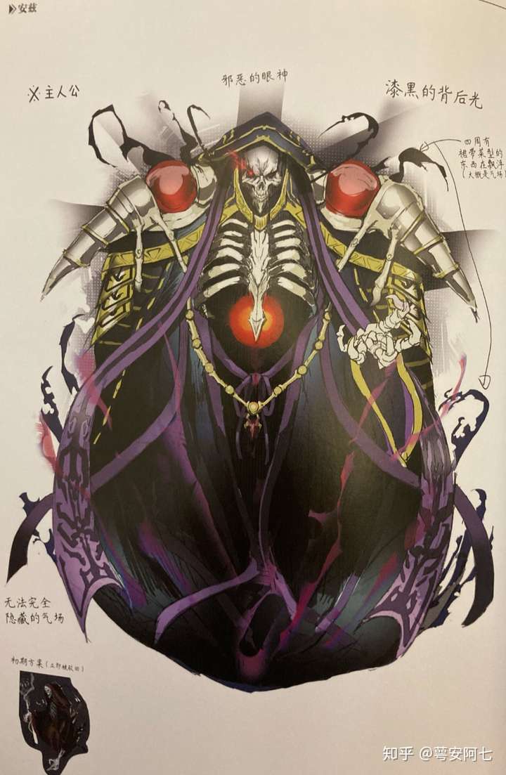 主角安兹·乌尔·恭,图片源于《overlord》完全设定资料集