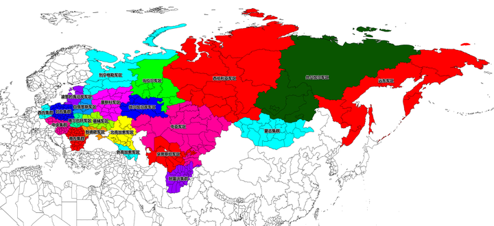 苏联军区划分