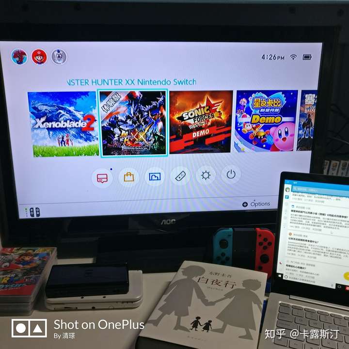 电脑就入个显示器或者便携显示器吧,某宝上那些写ps4,ns可用的就对了