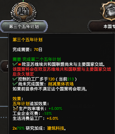 钢铁雄心4杂谈系列运营测试苏联在卫国战争前有没有必要点第三个五年