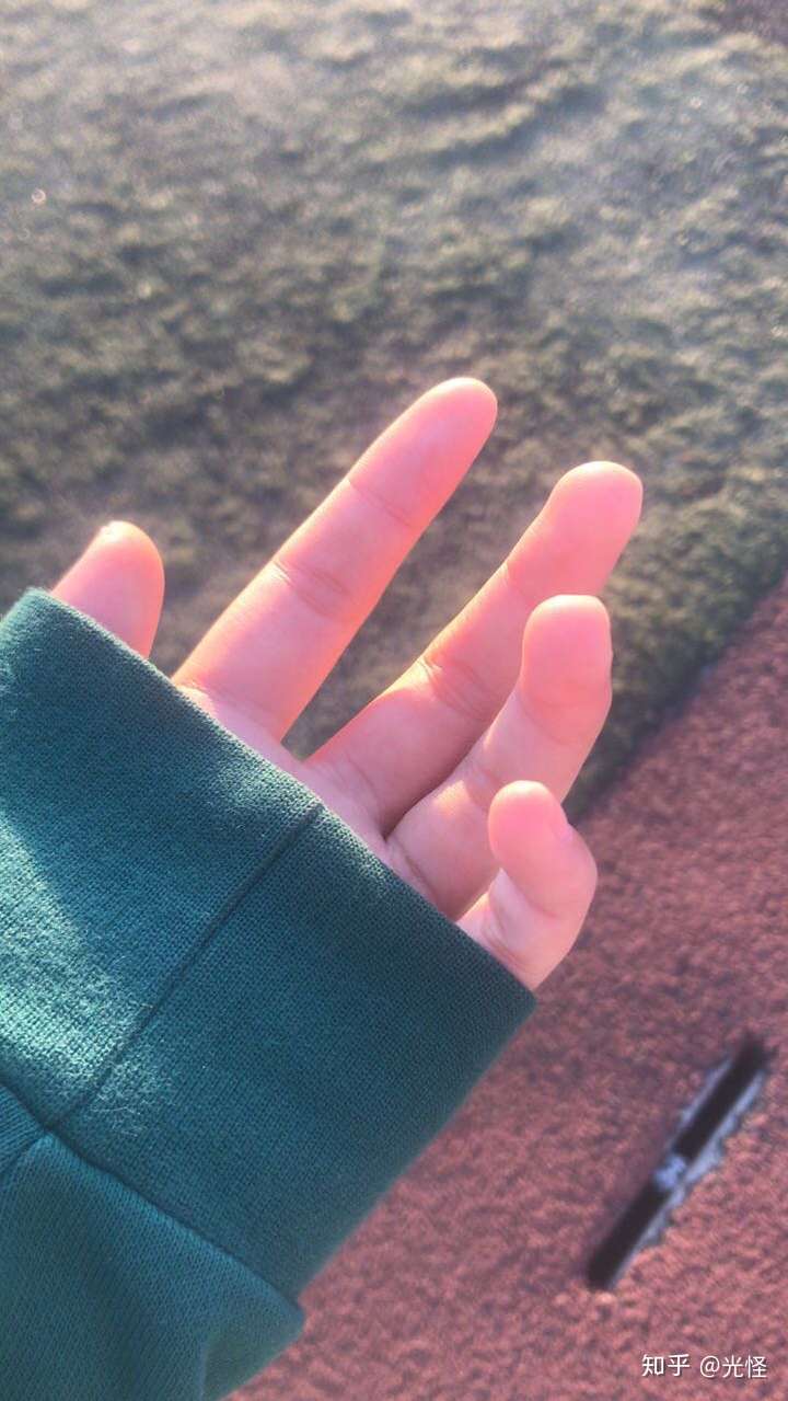 阳光照过来 我的手指都变得透透的