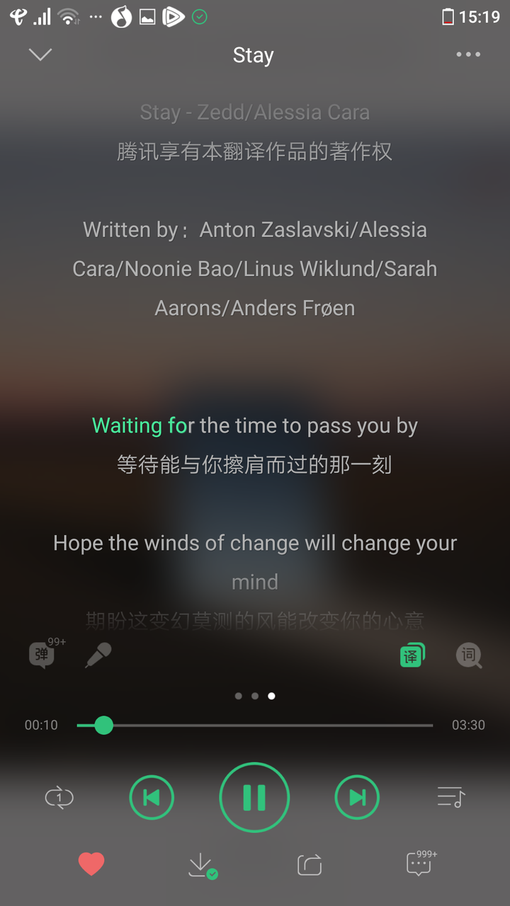 看到有人推荐的,听了一下确实好听 dealbreaker   zedd的 stay循环