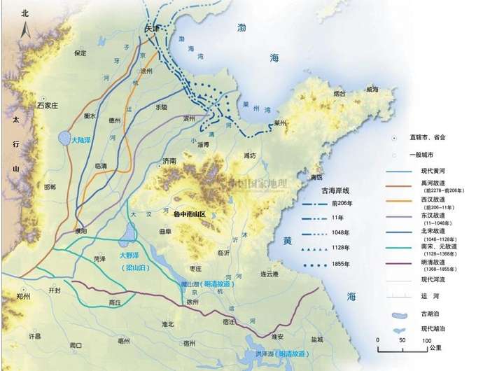 东汉黄河故道(公元70年~1048年)