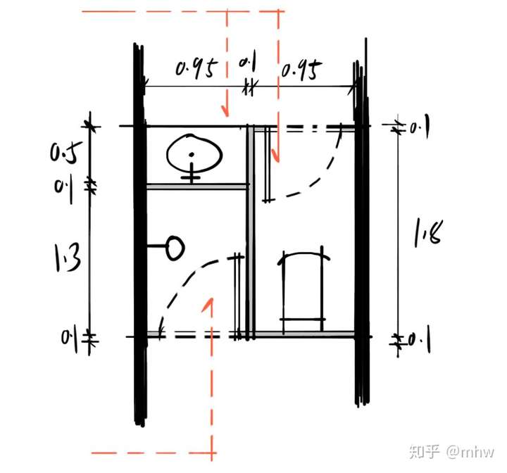 卫生间2x2平方怎么布置三分离?