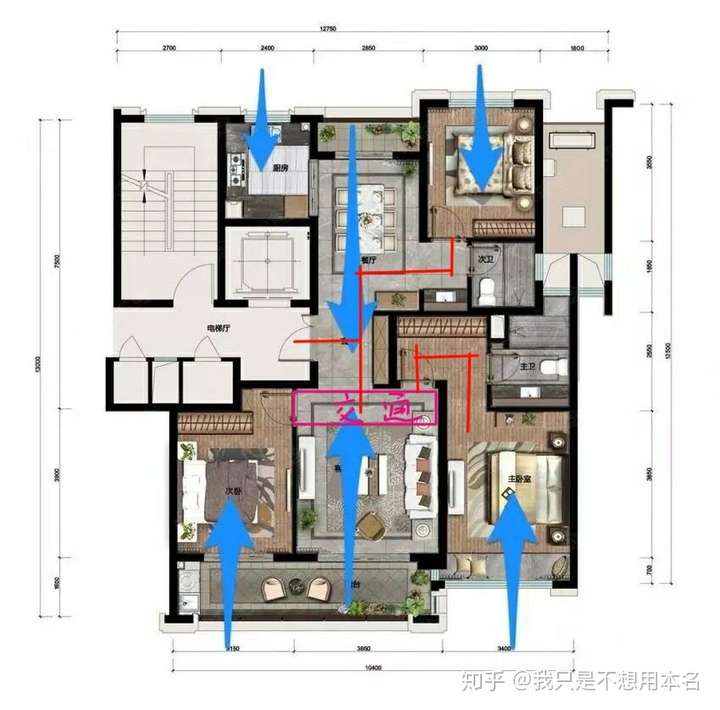 对于120左右的四叶草户型而言,增加收纳还是保持空间通透更重要?