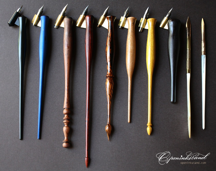 带有笔尖的斜头笔杆(oblique pen holder),来源见水印