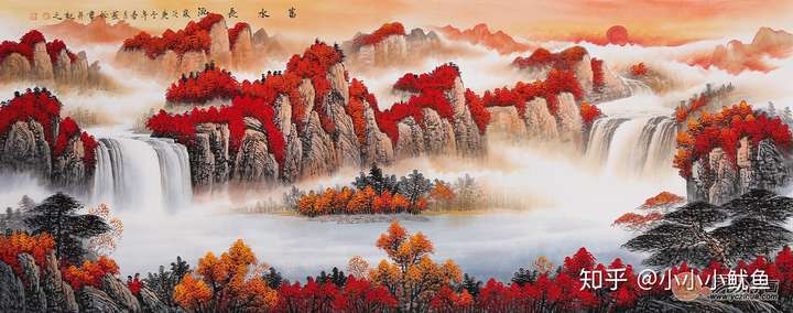 品赏鸿运当头山水画山水唯美寓意佳