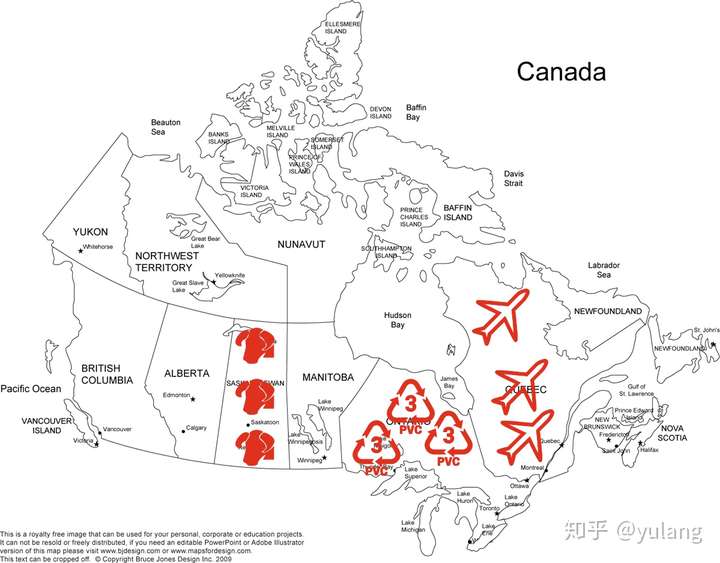 加拿大产业分布地图