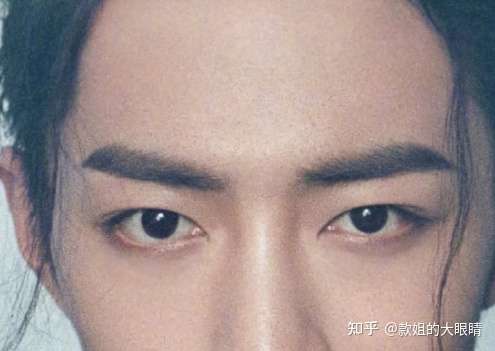 瞳孔比较接近眼角,瞳孔上方有三分之一为上眼皮所盖,眼尾上翘 3