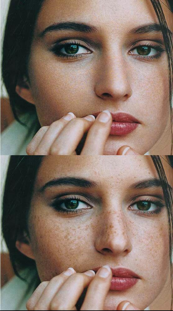 如何用ps修斑点很多的人像?