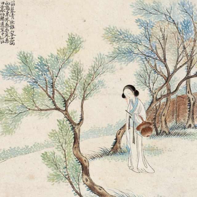 【节气手帖】小满:陌上桑 蔓玫,(图:卢延光《蚕女》.